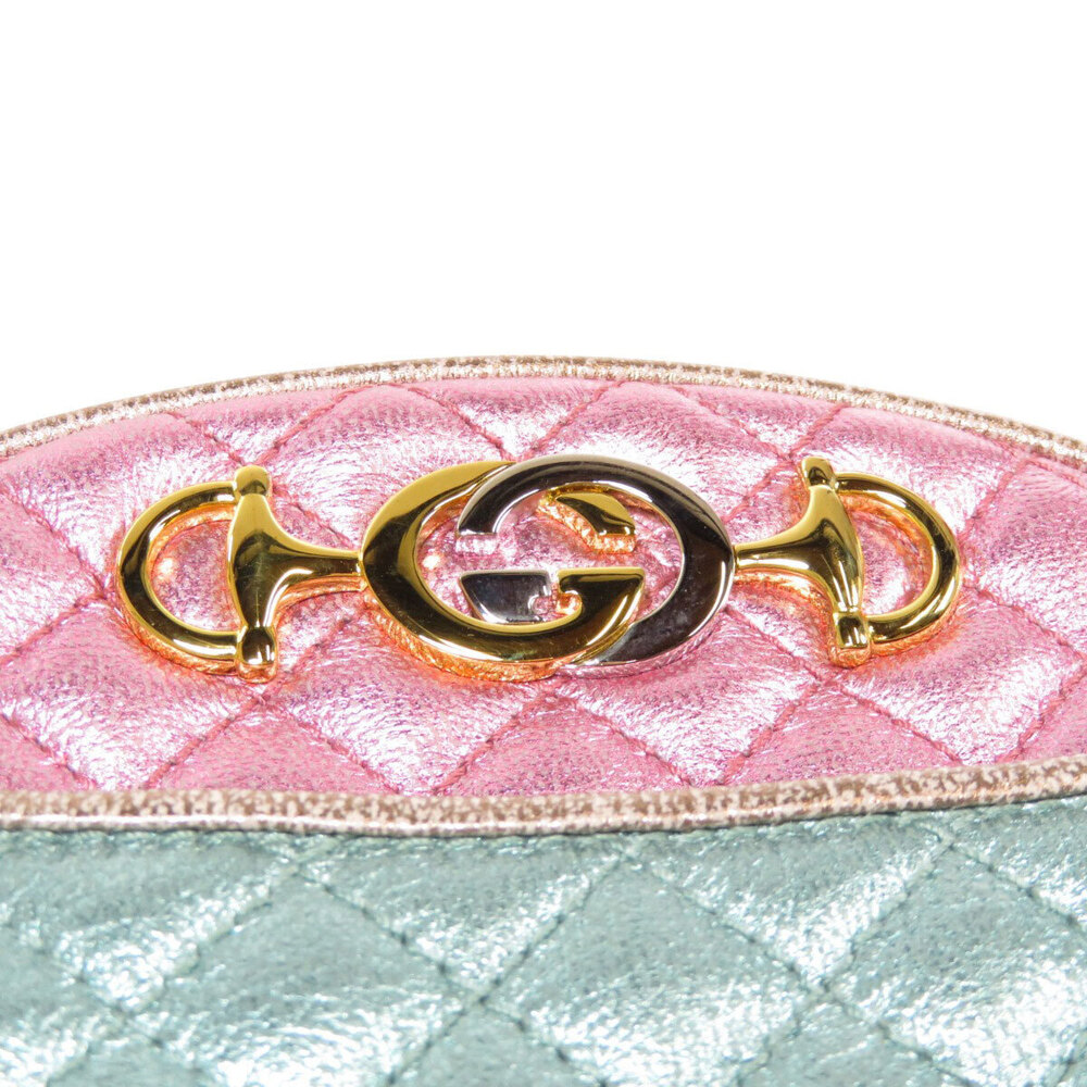 Gucci Bag Calfskin blue Quilted Trapuntata Laminated pink - Picture 8 of 11